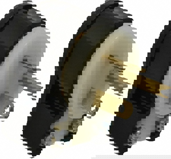 Straight Blade Plug: Industrial, 6-20P, 250VAC, Black & White